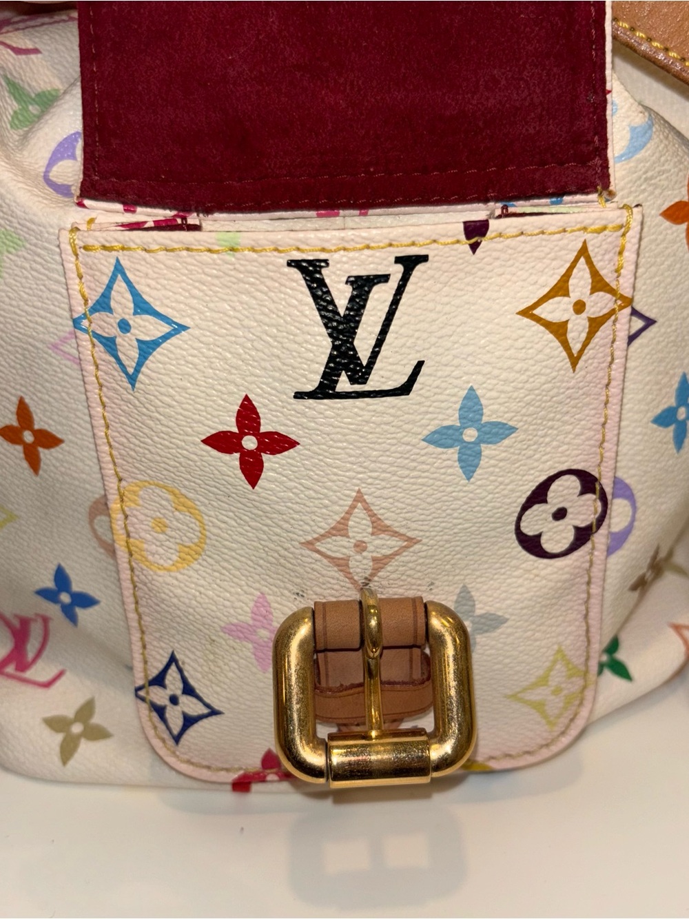 Louis Vuitton x Takashi Murakami White Multicolore Canvas Petit Noé - Picture 14 of 16